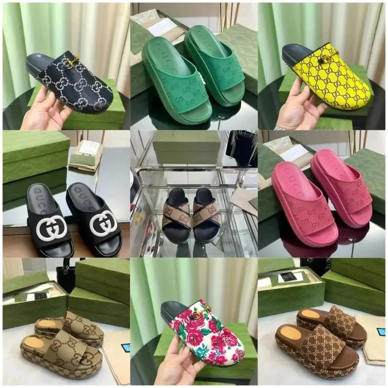 Gucci Princetown Slide Mule with GG Logo and Floral Print