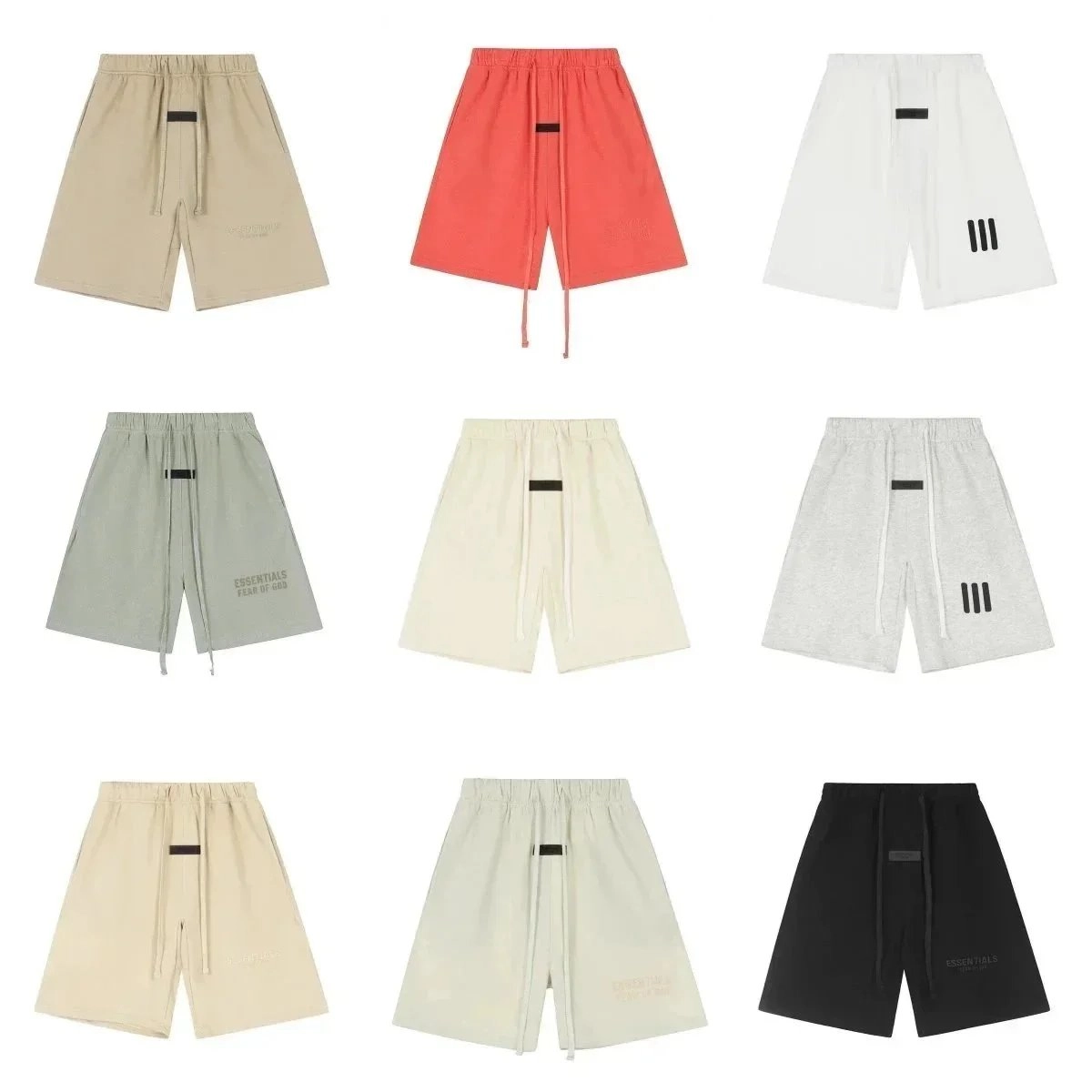 Fear of God Essentials Shorts - Beige with Black Tab Logo