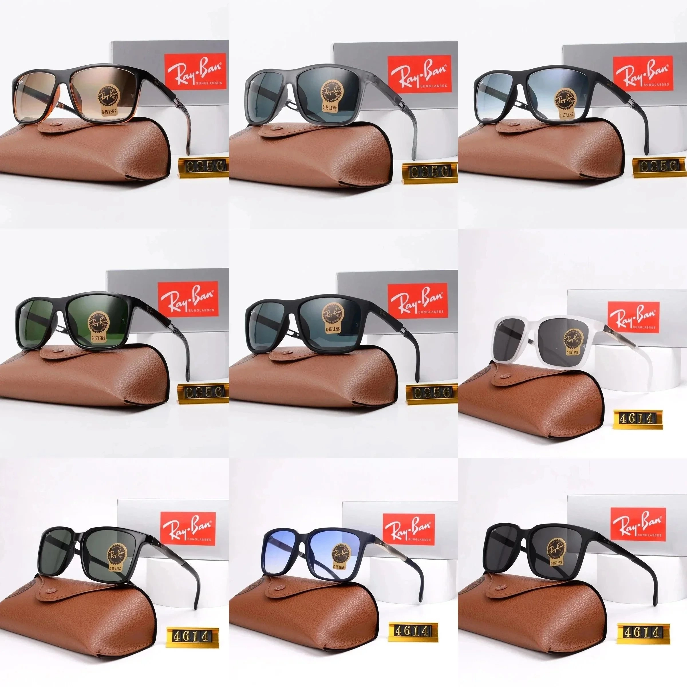 Ray-Ban RB4614 Square Polarized Sunglasses with G-15 Lens