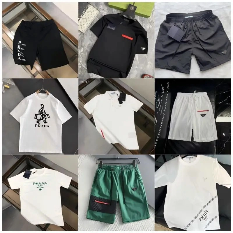 Prada Logo Graphic T-Shirt White with Black Silhouette Print