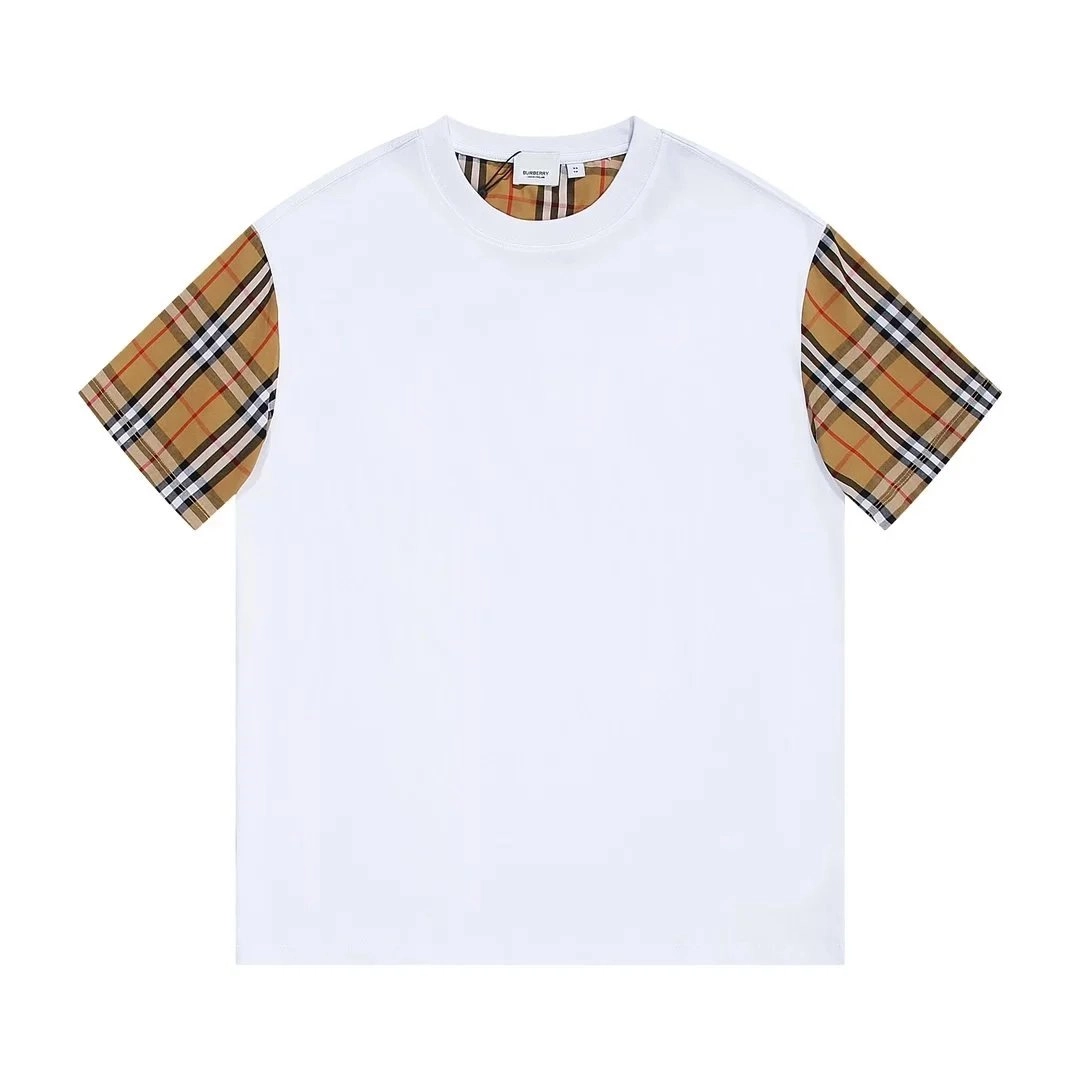 Burberry Classic Check Sleeve Cotton T-Shirt White