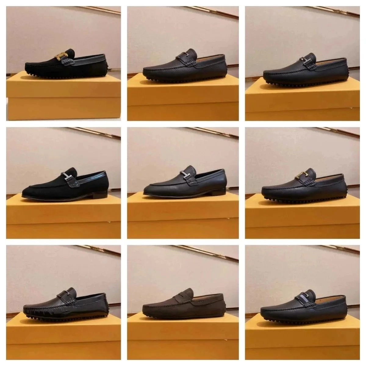 Tod's Gommino Driving Loafer Black Leather with Gold T-Bar