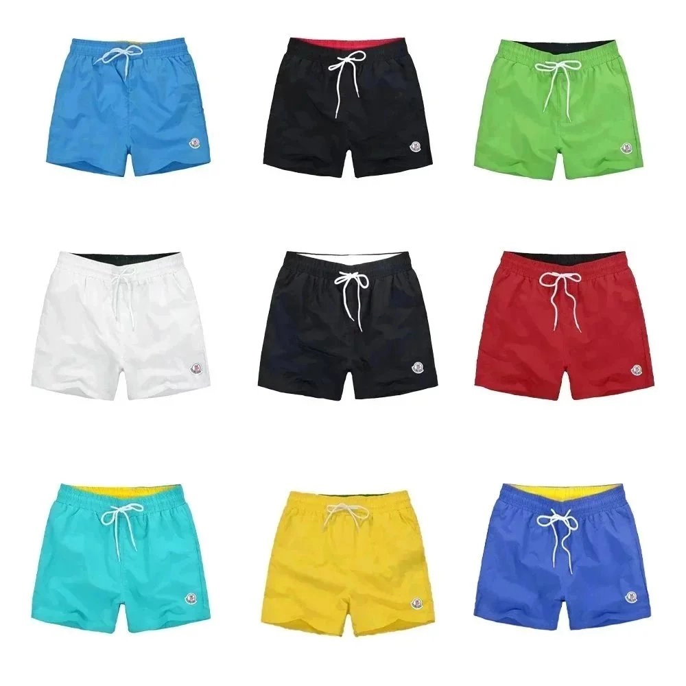 Moncler Classic Swim Trunks - Bright Blue with White Drawstring