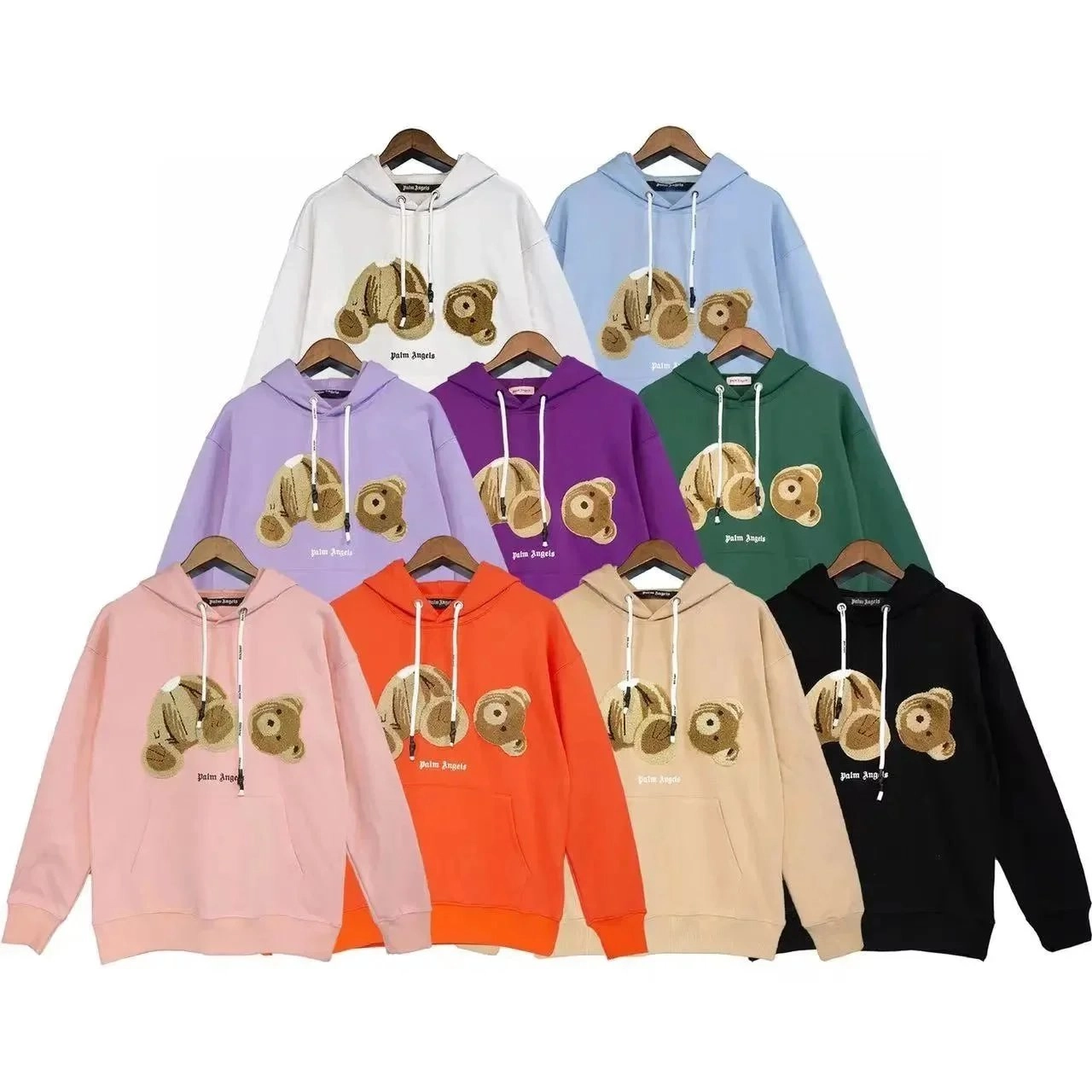 Palm Angels Bear Embroidery Hoodie - Pastel Pink