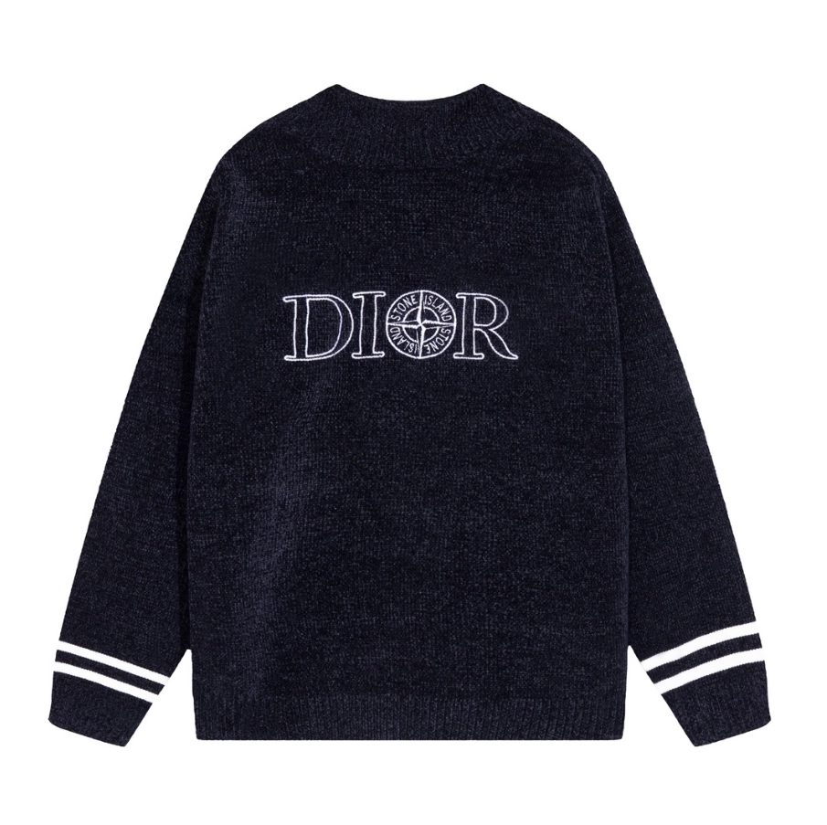 Dior x Stone Island Collaborative Knit Sweater - Navy Blue