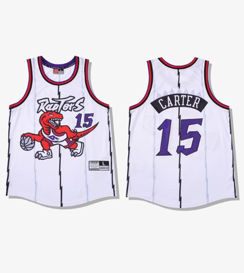 Toronto Raptors Vince Carter 1998 Dino Jersey White Purple
