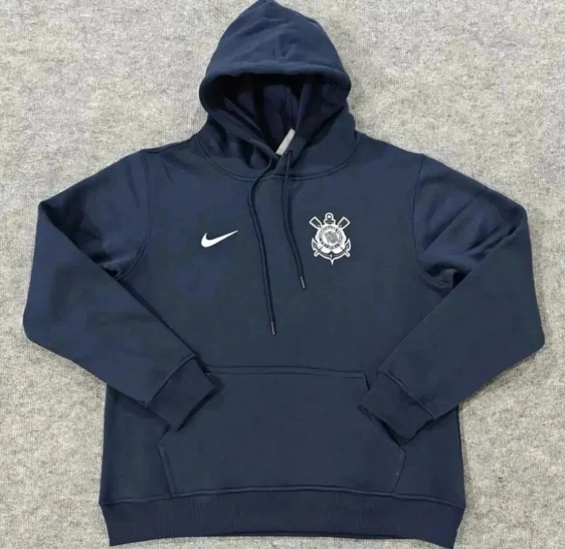 Nike Corinthians Club Hoodie - Navy Blue with White Logo