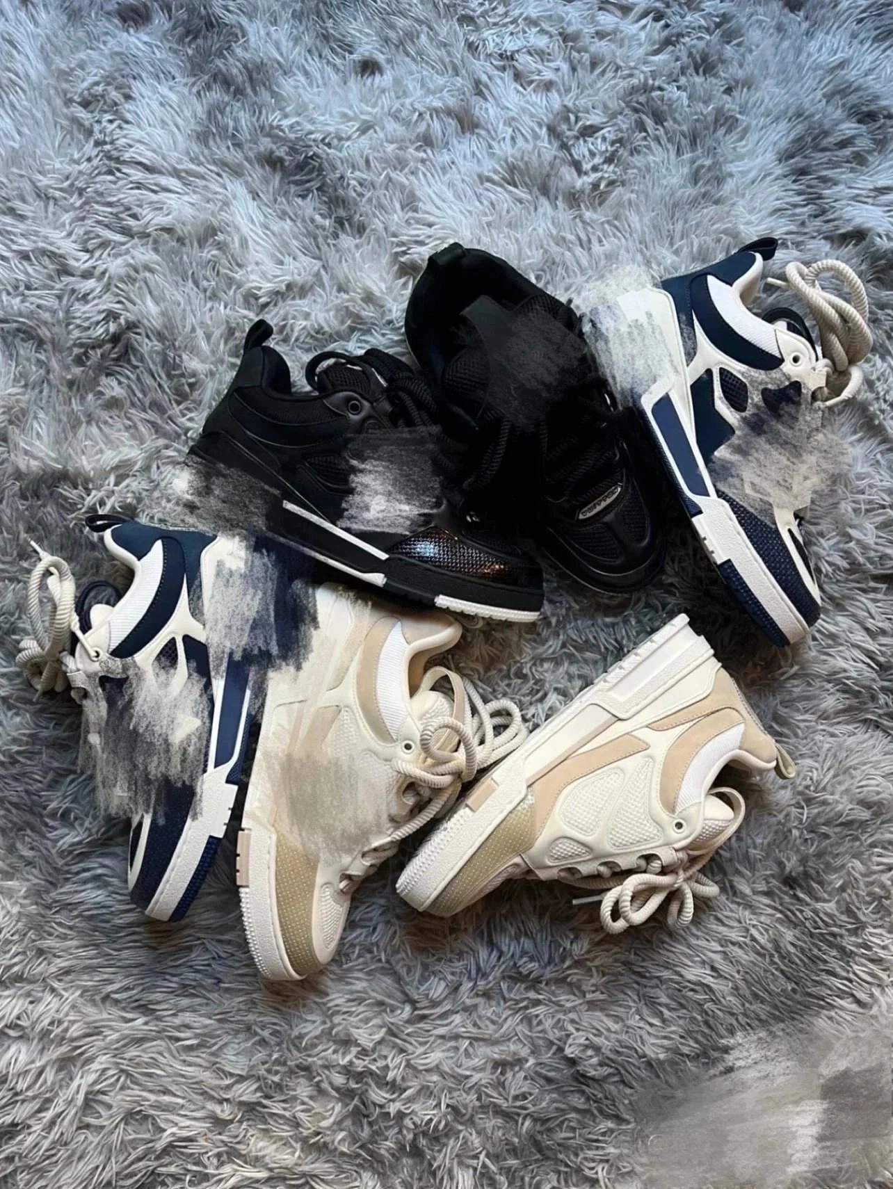 PUMA RS-X&sup3; 'Cloud Wash' Distressed Chunky Sneakers