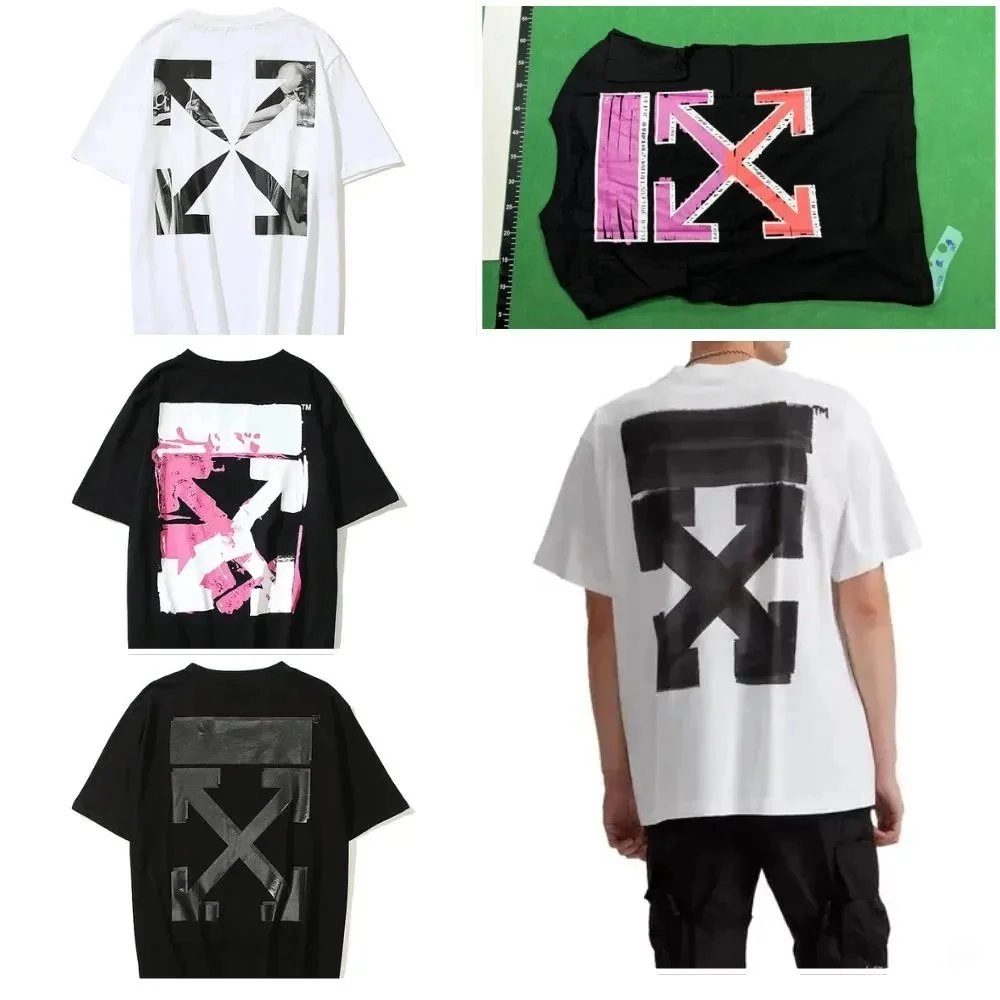 Off-White Diag Arrow Graphic T-Shirt Black Pink Contrast Print