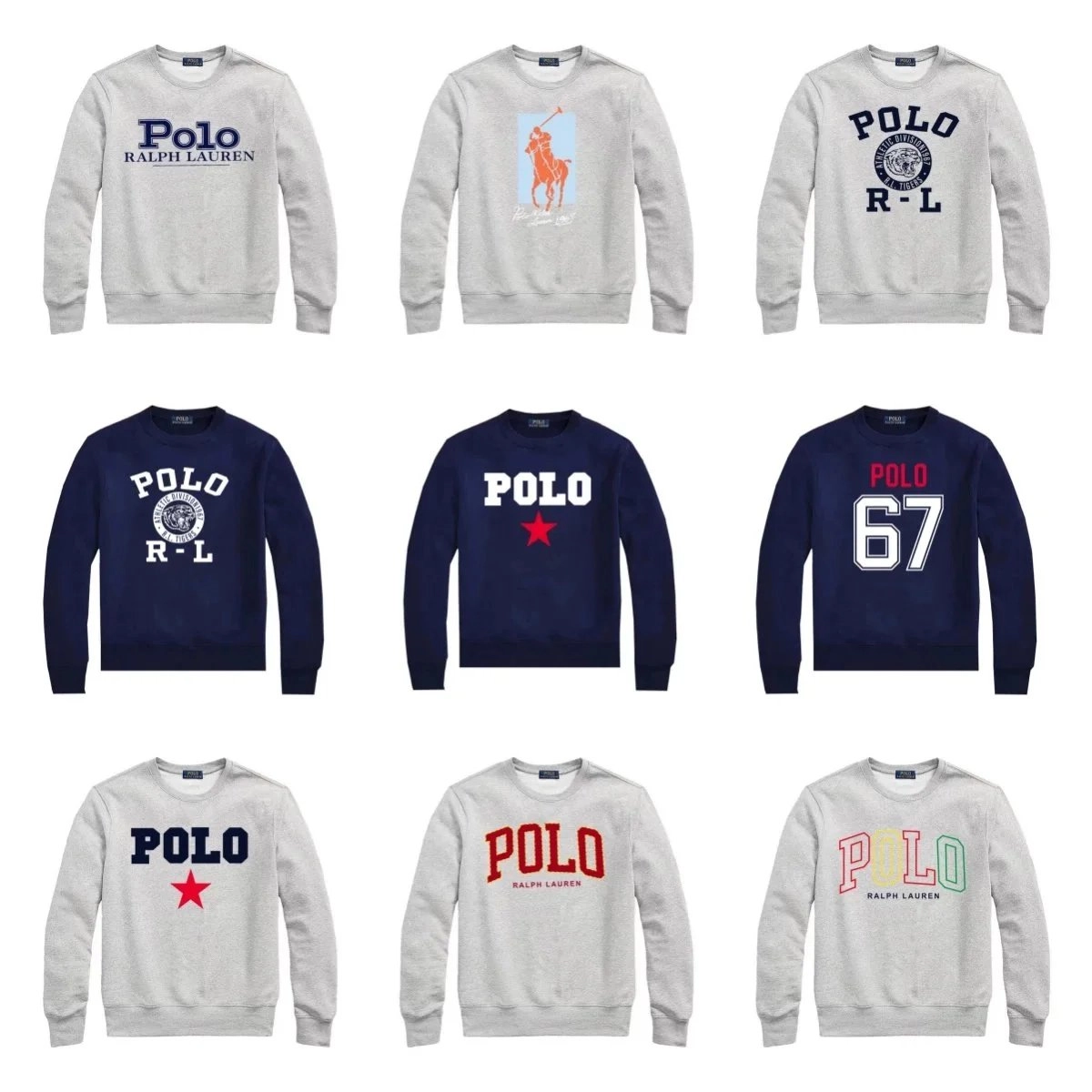Polo Ralph Lauren Classic Logo Crewneck Sweatshirt - Heather Gray