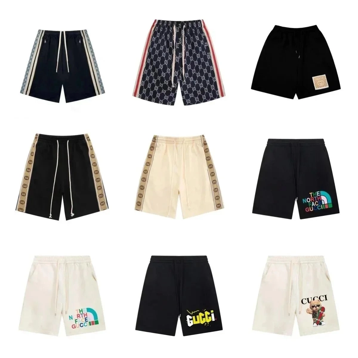 Gucci x The North Face Logo Print Shorts - Black