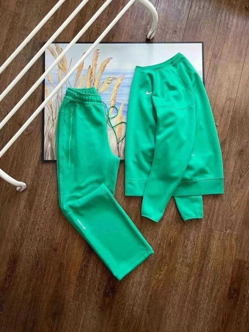 Nike Sportswear Tech Fleece Emerald Green Hoodie and Joggers Set