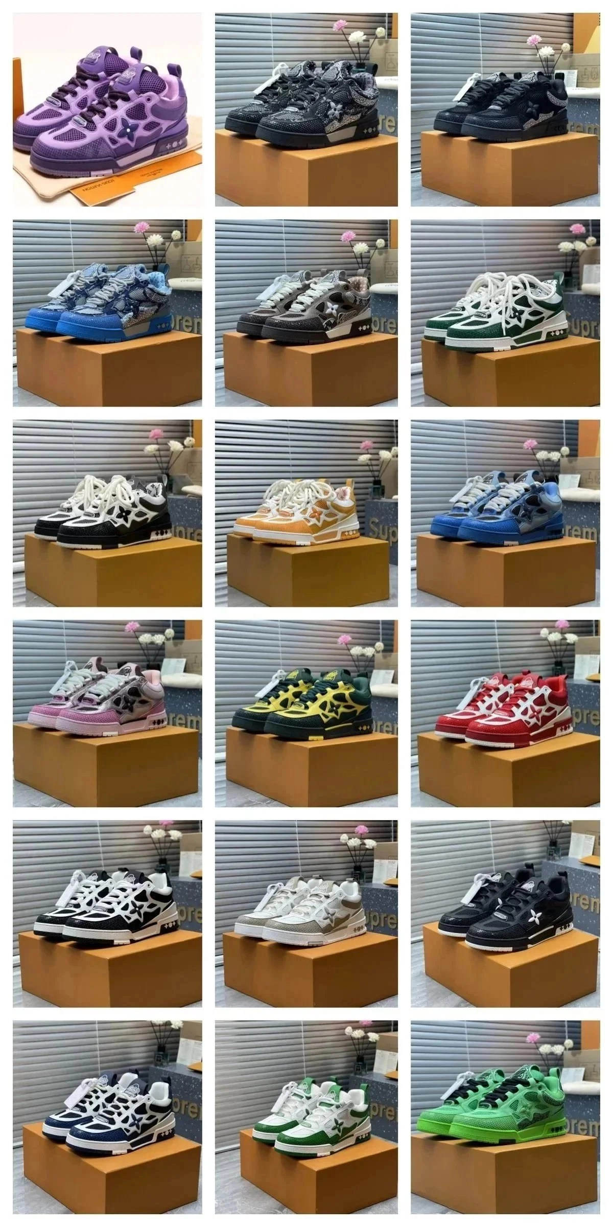 Louis Vuitton Archlight Sneakers Purple Mesh Star Detail