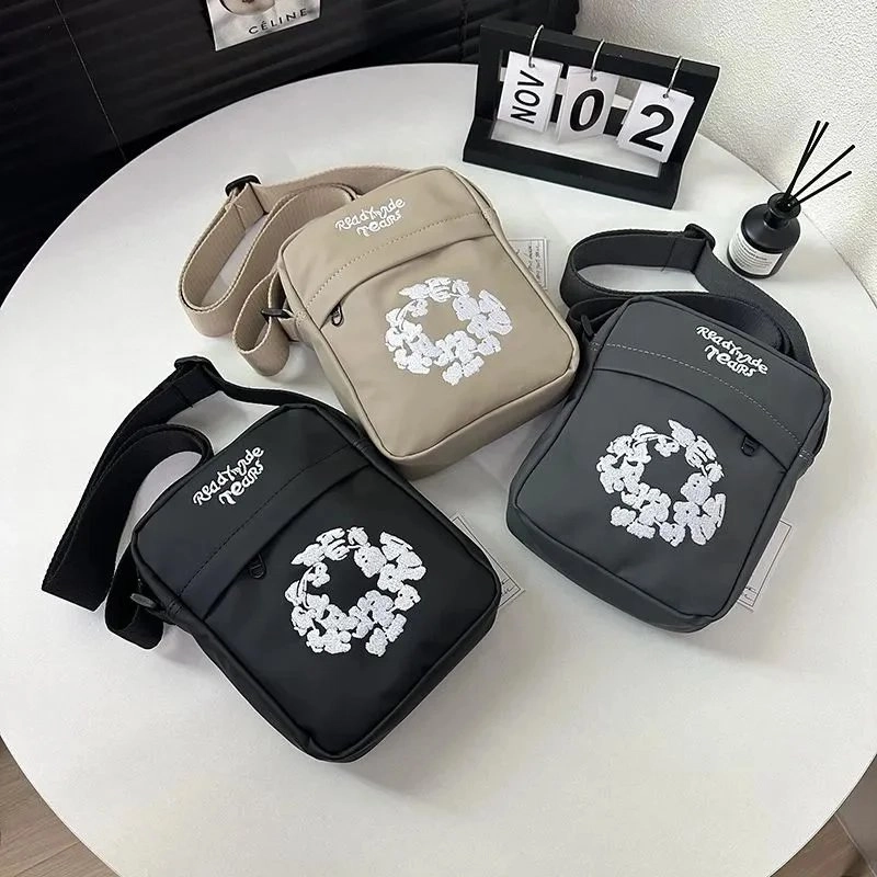Read Myde Tears Floral Wreath Crossbody Bag - Beige/Black