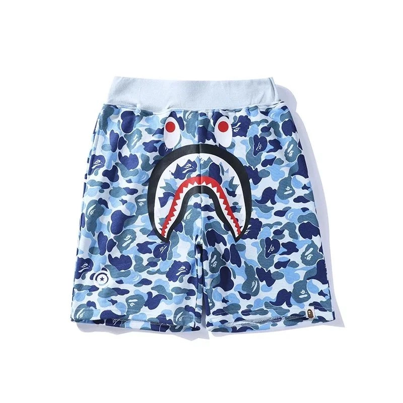 BAPE Shark Camo Shorts Blue White Pattern