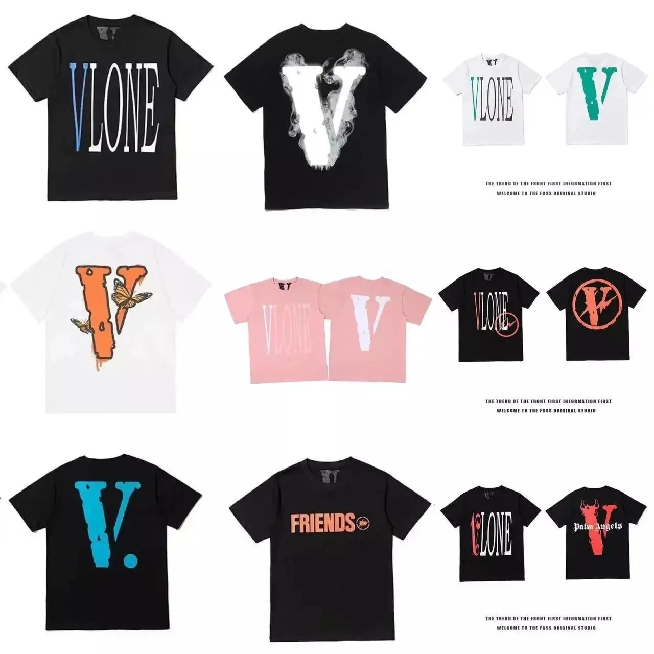 Vlone Smoky V Logo Black T-Shirt Premium Cotton Graphic Tee