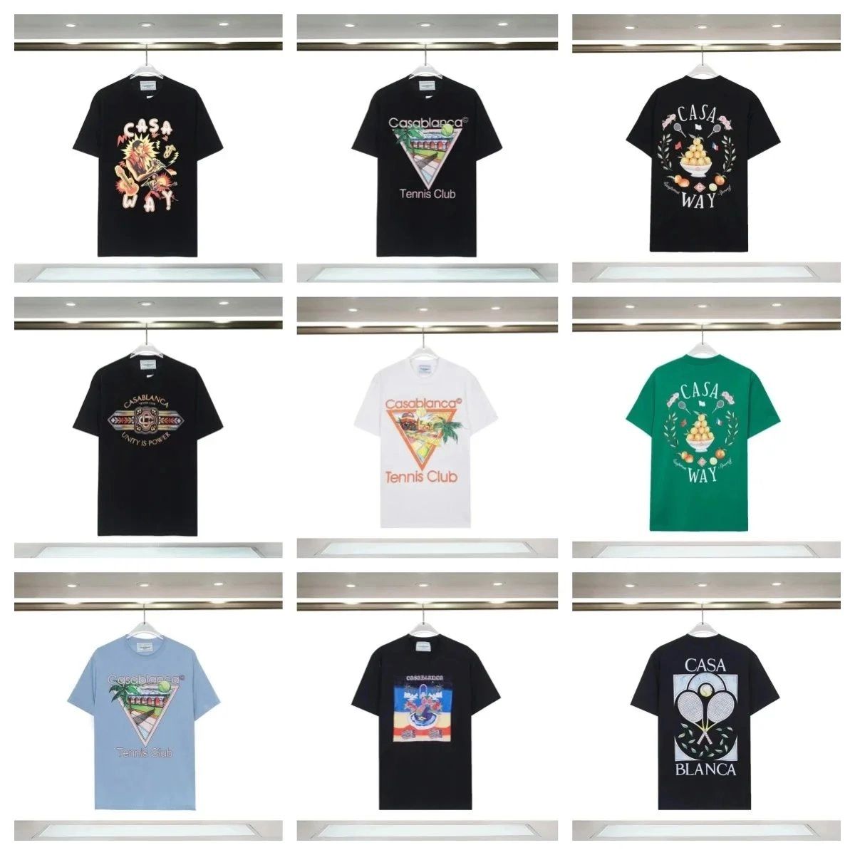 Casablanca Tennis Club Triangle Graphic T-Shirt Black