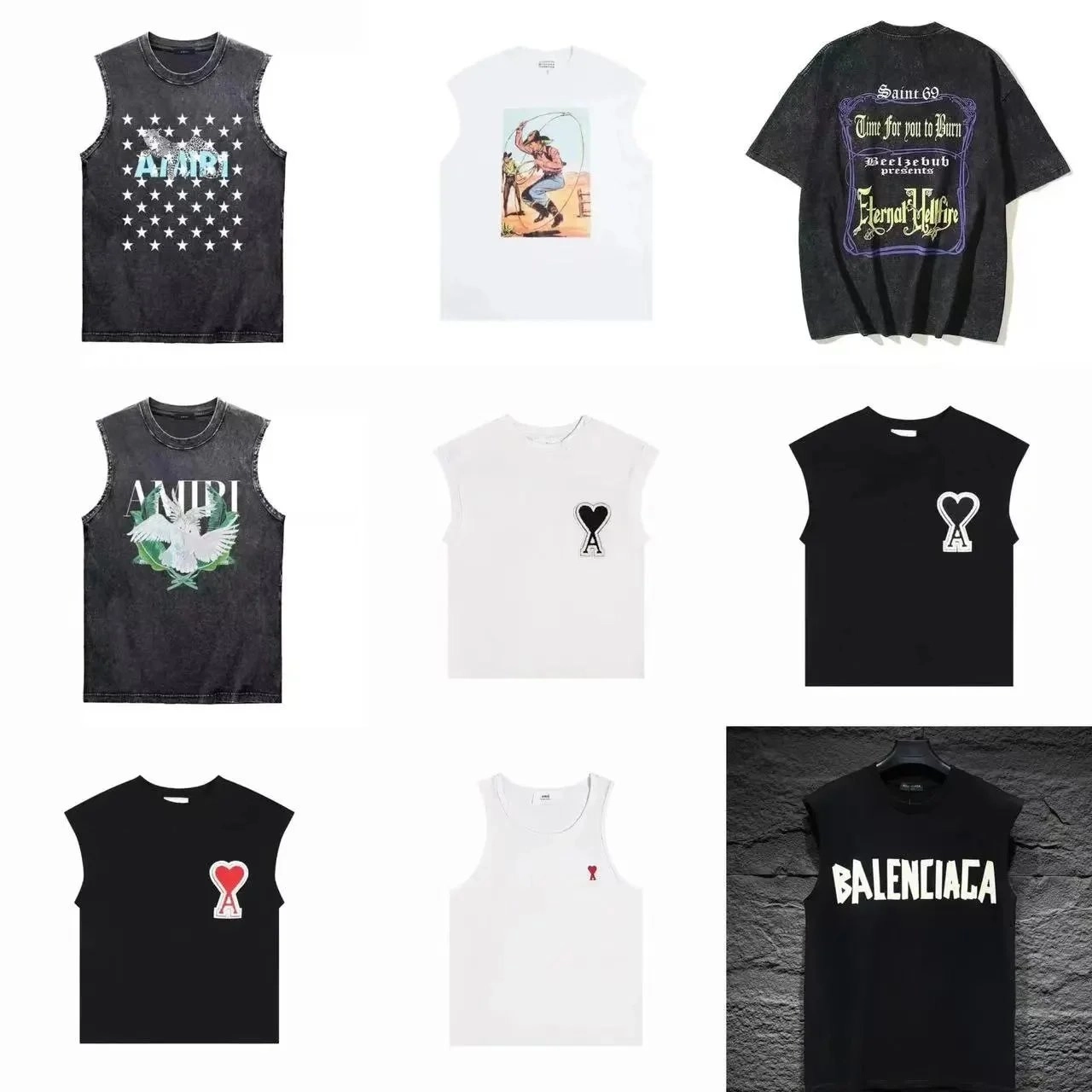 Balenciaga Bold Logo Sleeveless Tee Black