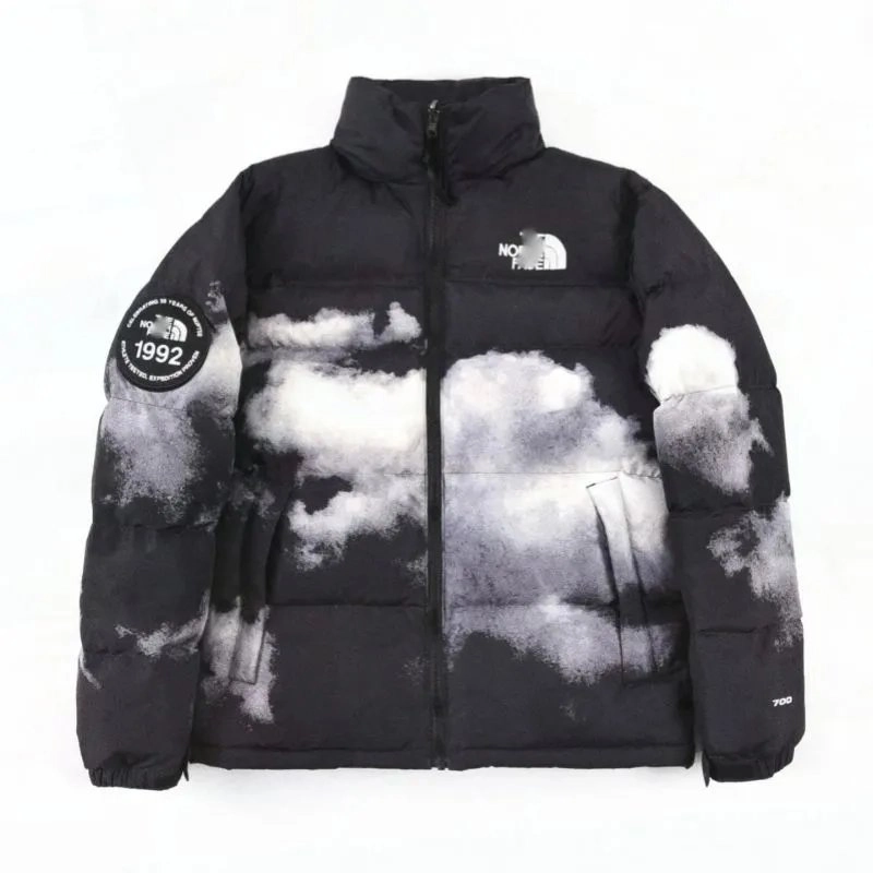 The North Face 1992 Nuptse Cloud Print Black Puffer Jacket