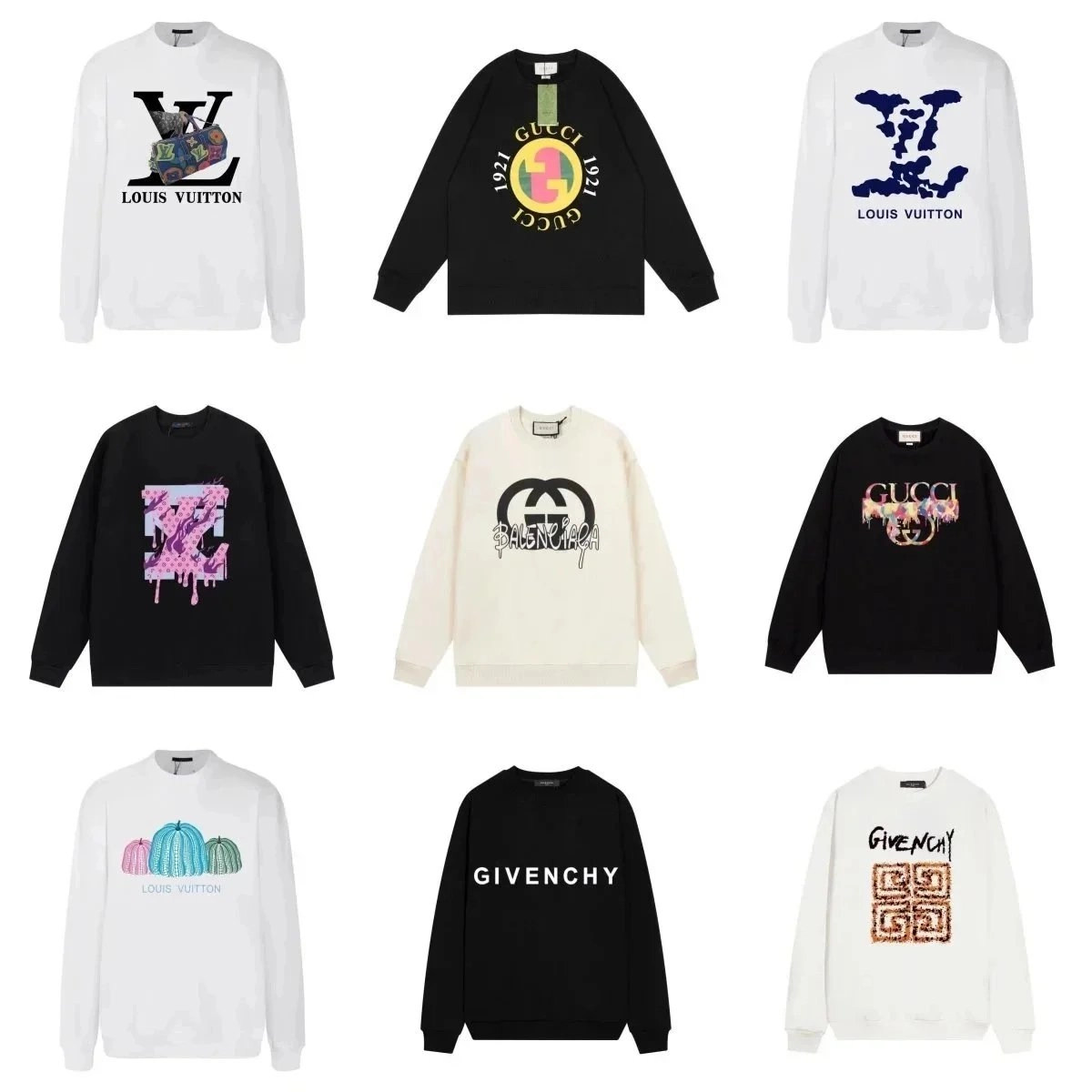 Louis Vuitton White Sweatshirt with Monogram Print and Bag Graphic