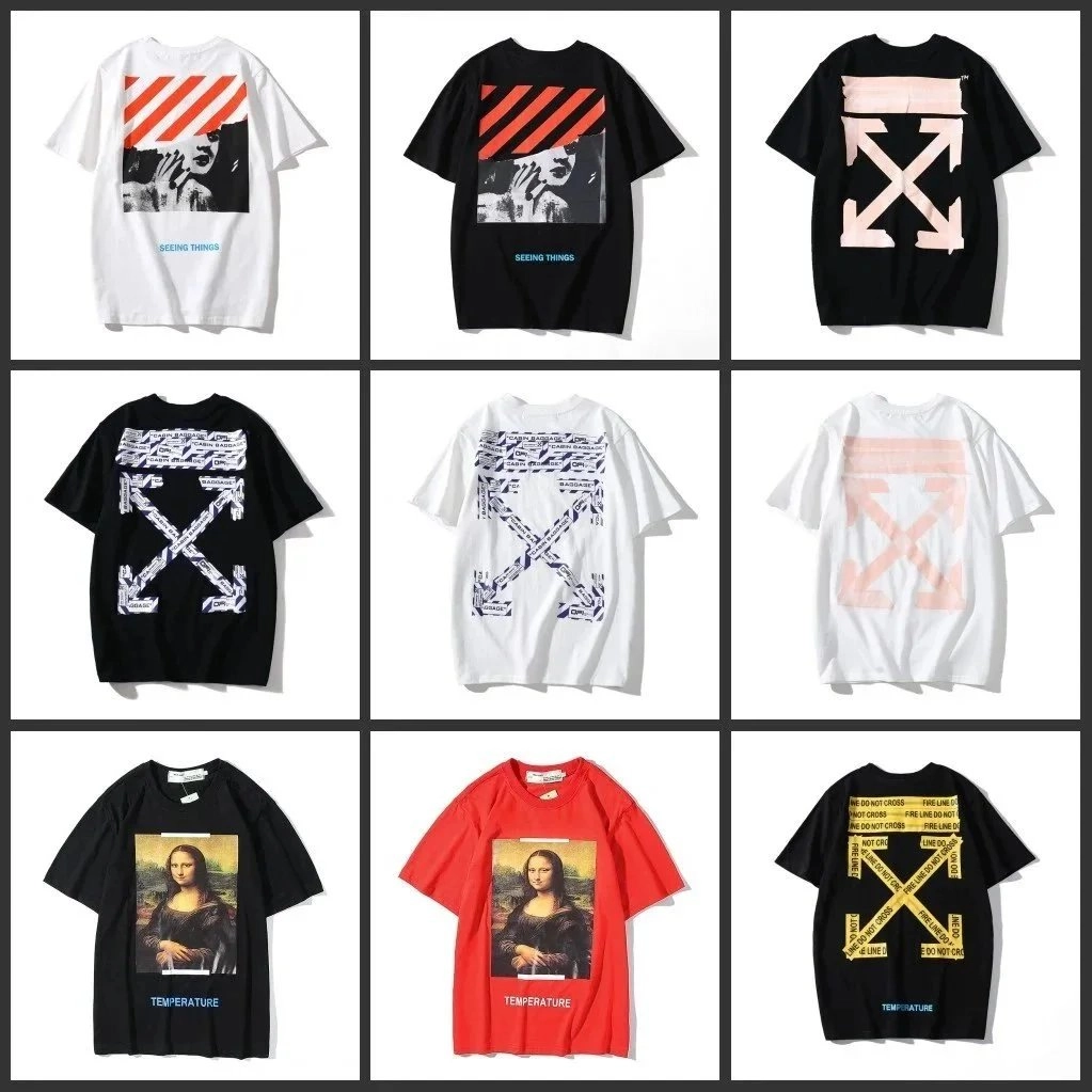 Off-White Diag Arrow T-Shirt Black with Pink Arrows