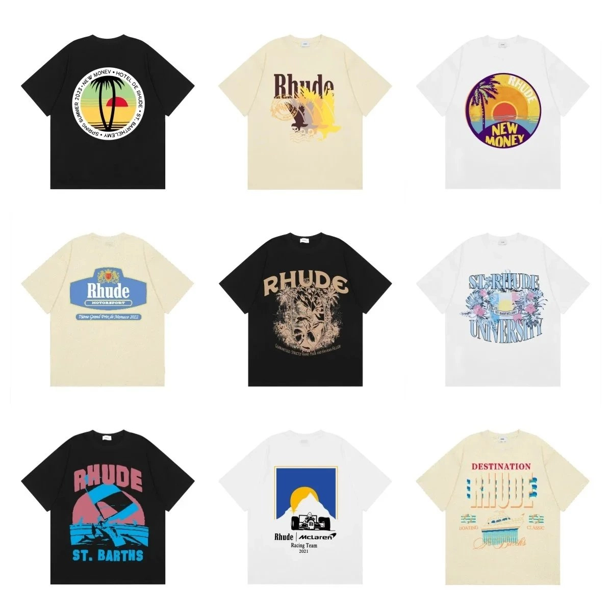 Rhude St. Barths Sunset Graphic T-Shirt Black