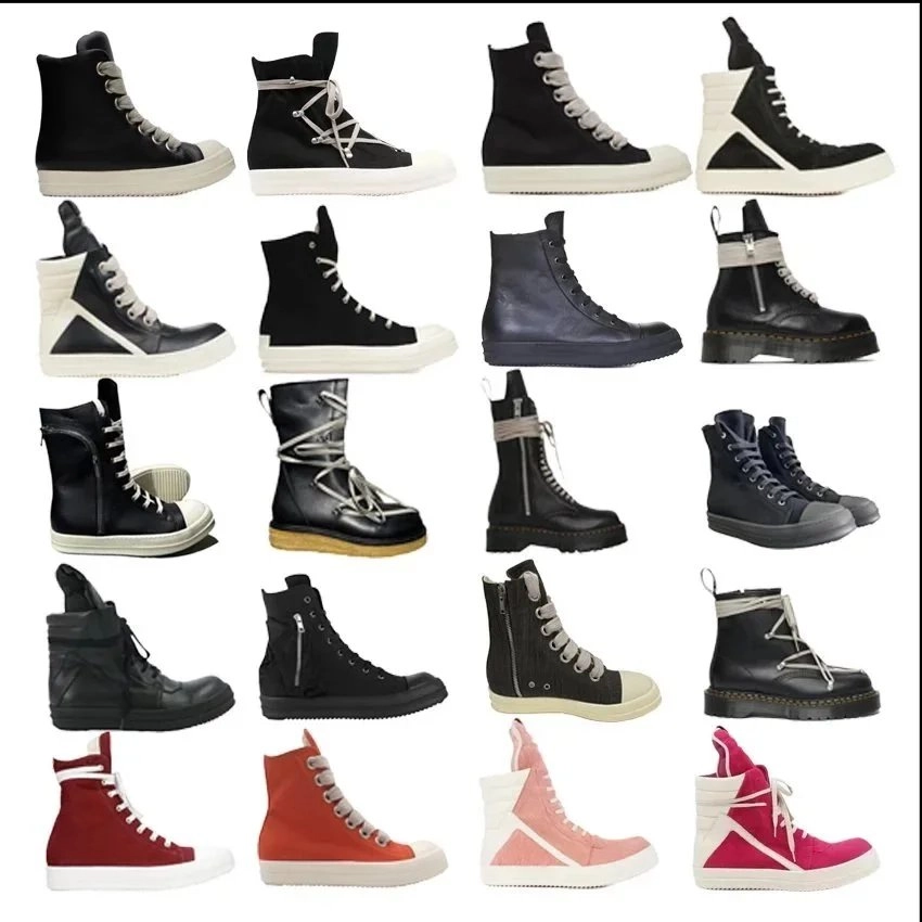 Rick Owens Geobasket High-Top Sneaker Black White Lace-Up