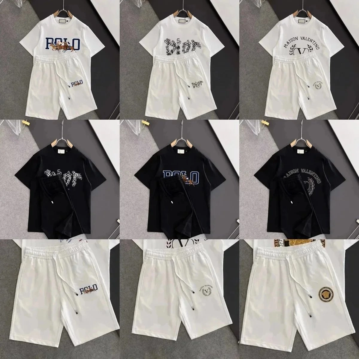 Polo Ralph Lauren White Logo Print T-Shirt and Shorts Set