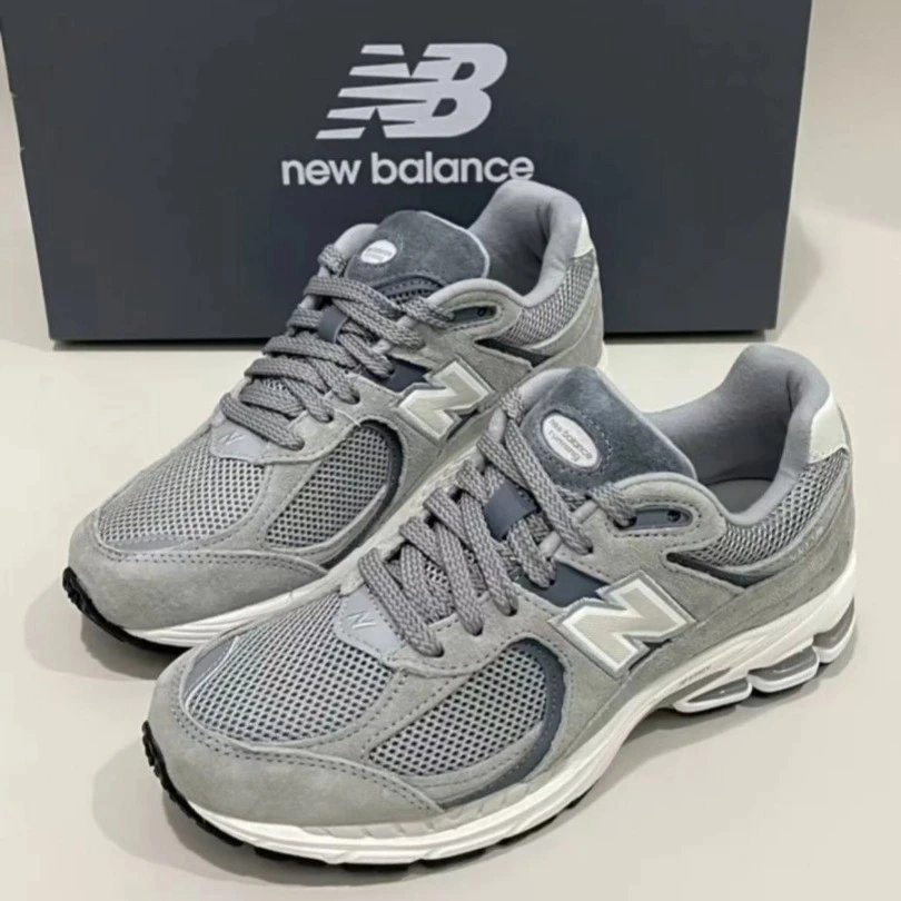 New Balance 2002R Grey Mesh Suede Running Shoes