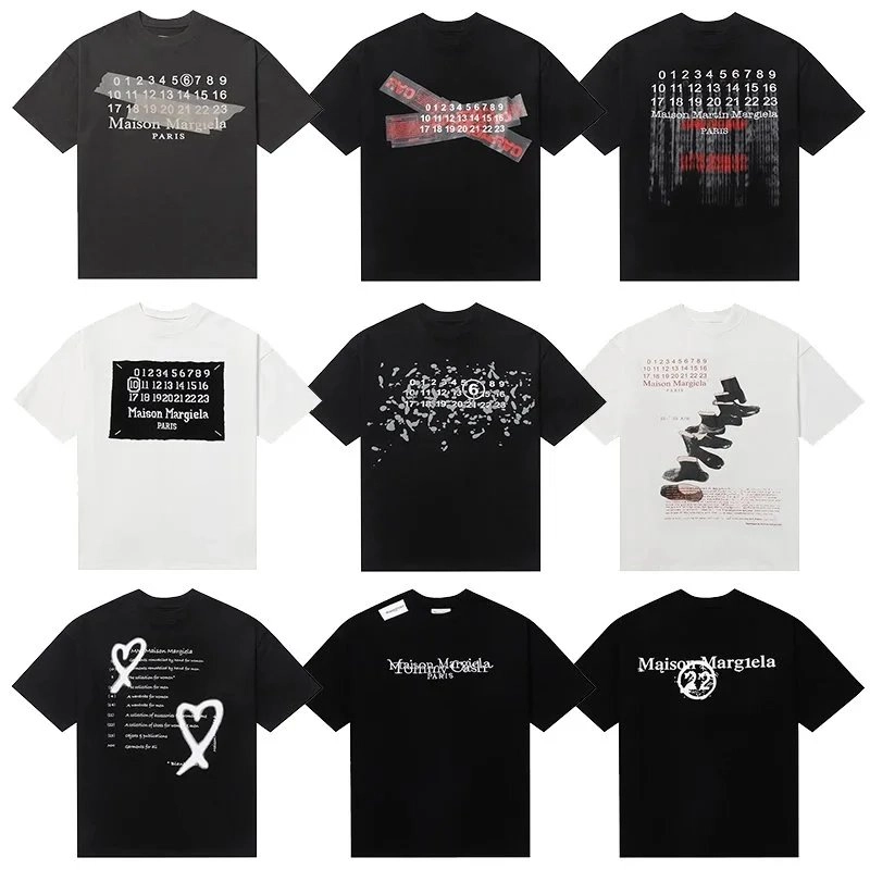 Maison Margiela Replica Numeric Tape Black T-Shirt