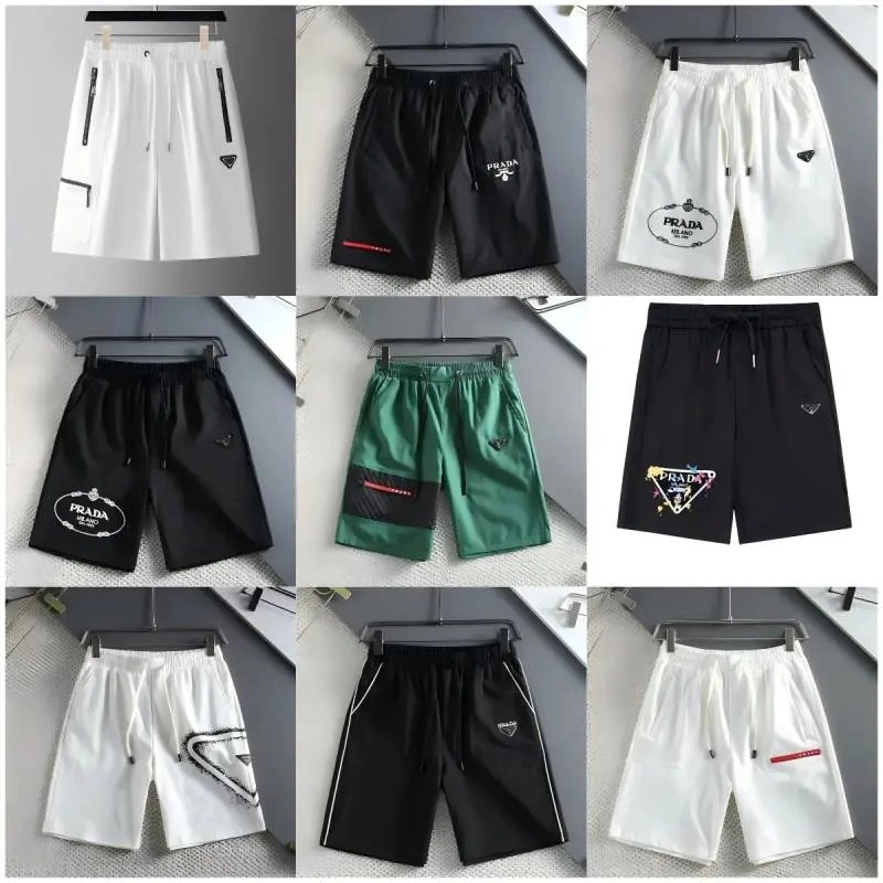 Prada Re-Nylon Logo Shorts - White with Zippered Pocket Detail