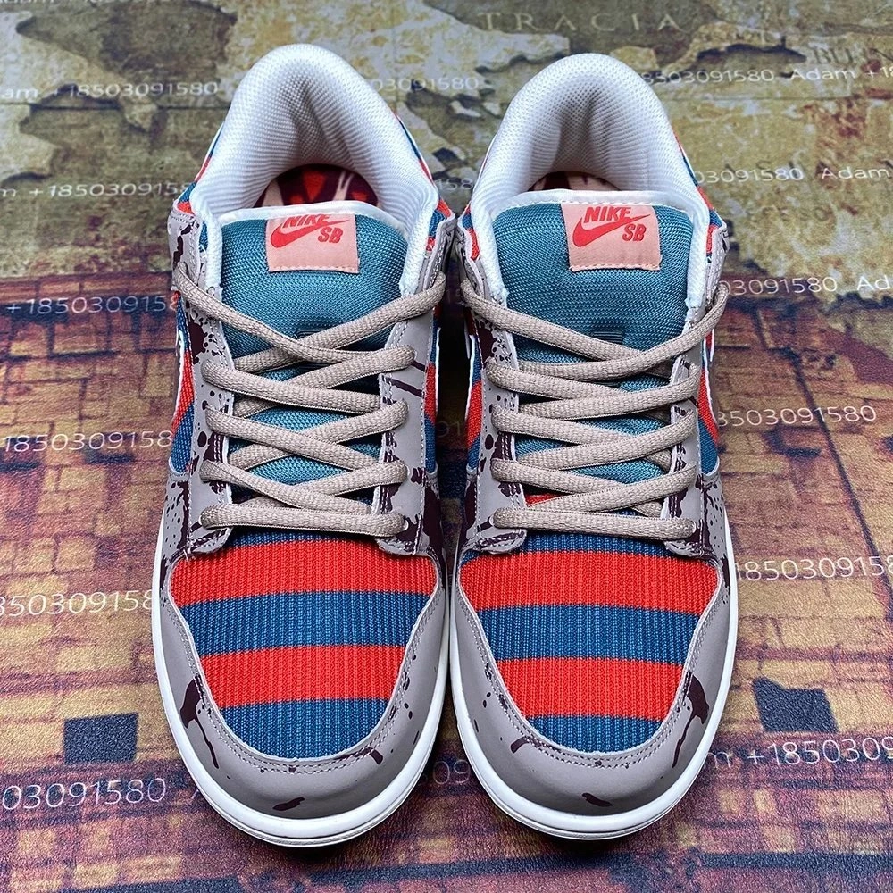 Nike SB Dunk Low Freddy Krueger Stripe Paint Splatter