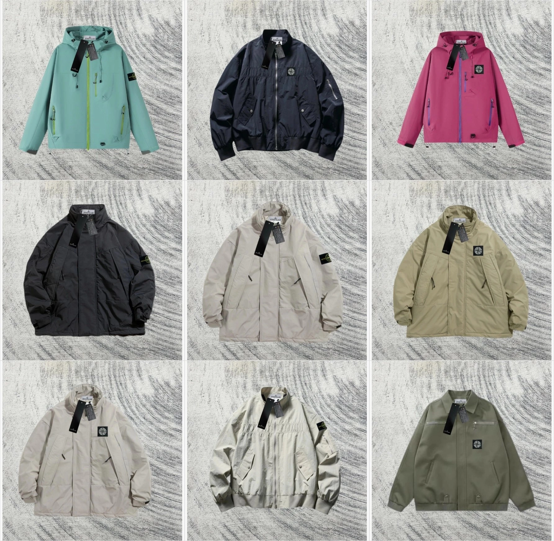 Stone Island Compass Patch Hooded Windbreaker - Mint Green