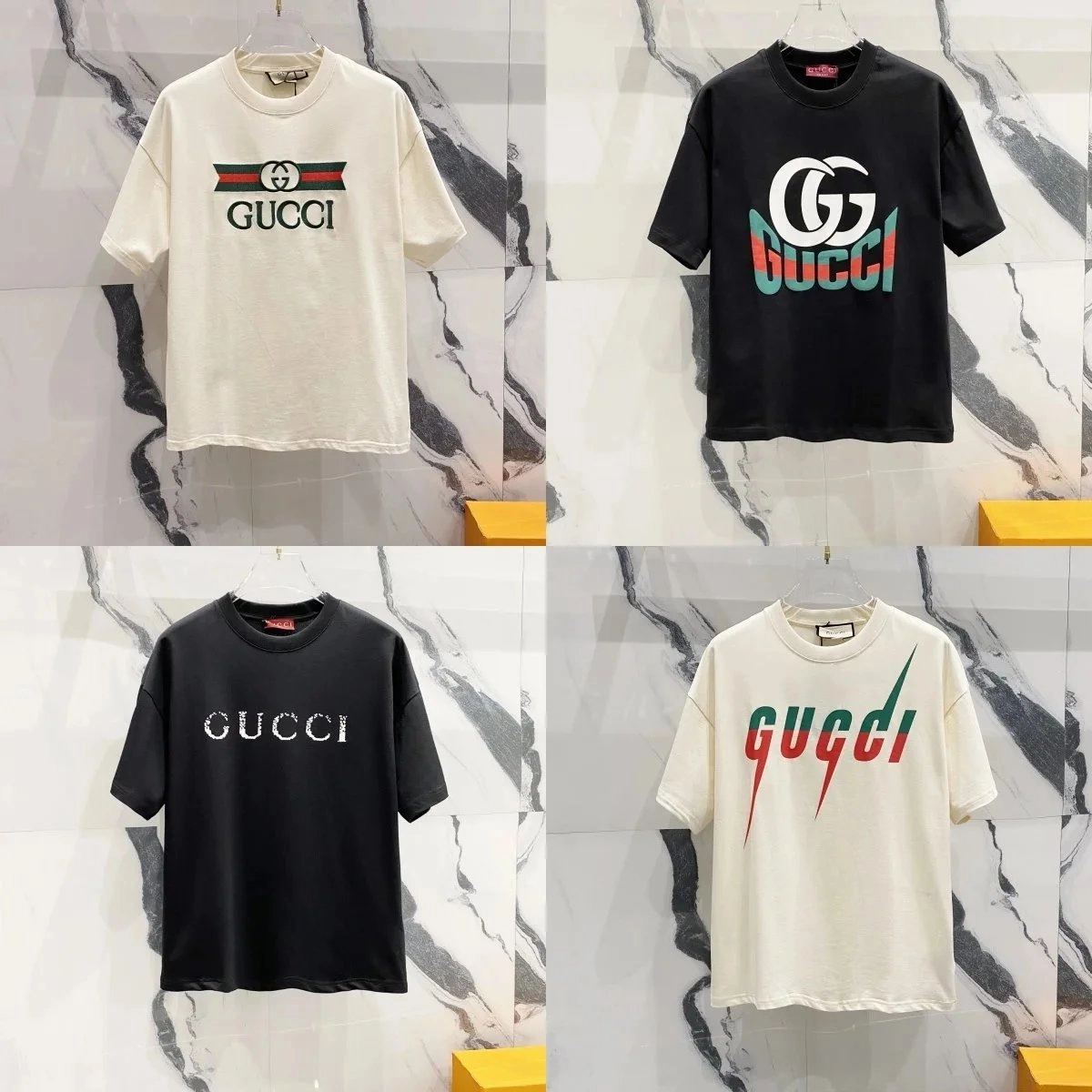 Gucci Oversized T-Shirt with Interlocking GG Logo Black