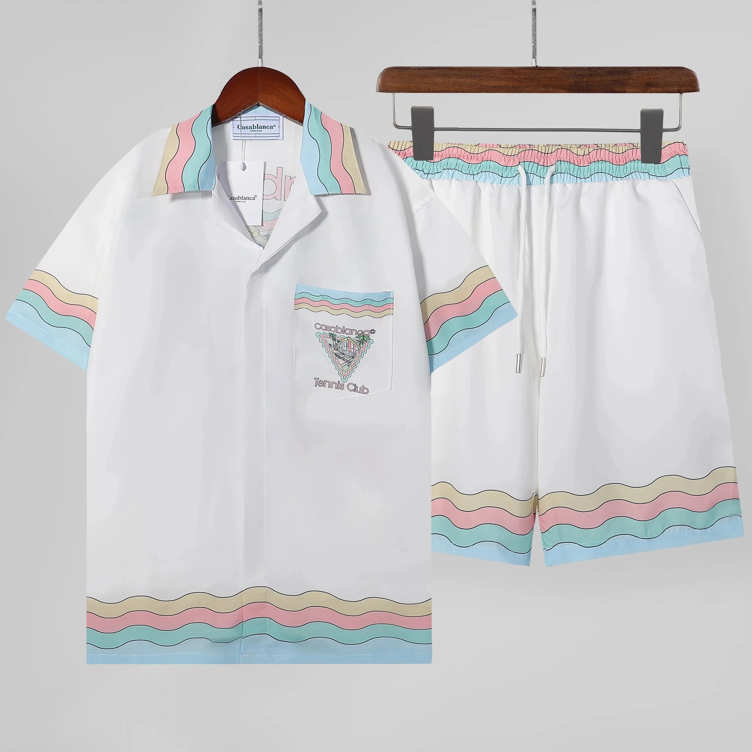 Casablanca Tennis Club Short-Sleeve Shirt and Shorts Set