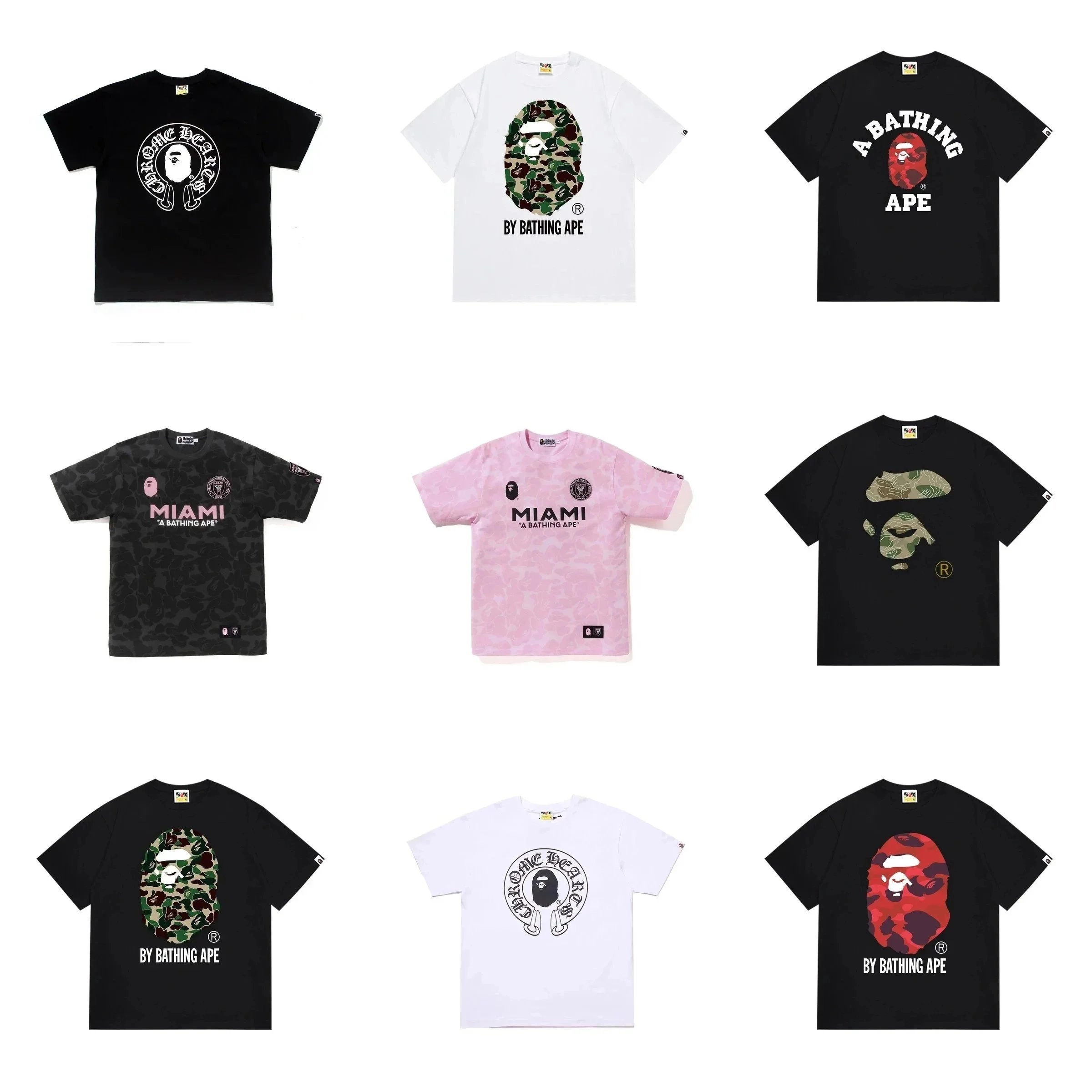 BAPE Classic Camo Big Ape Head T-Shirt Black Green