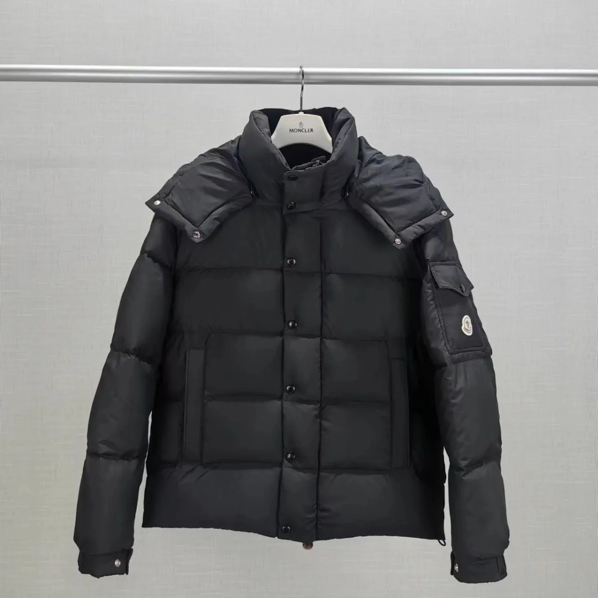Moncler Maya Black Puffer Jacket with Detachable Hood