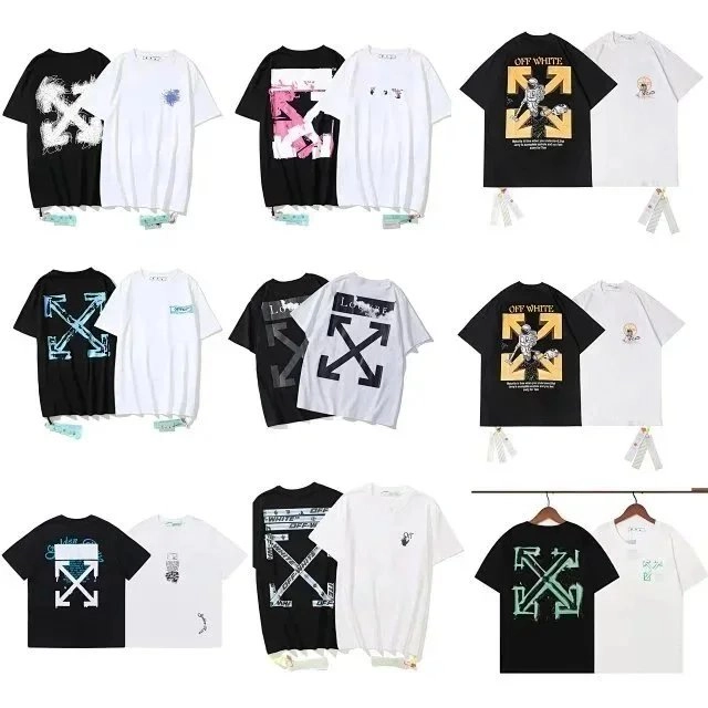 Off-White Diag Arrow Graphic T-Shirt Black with White Arrows