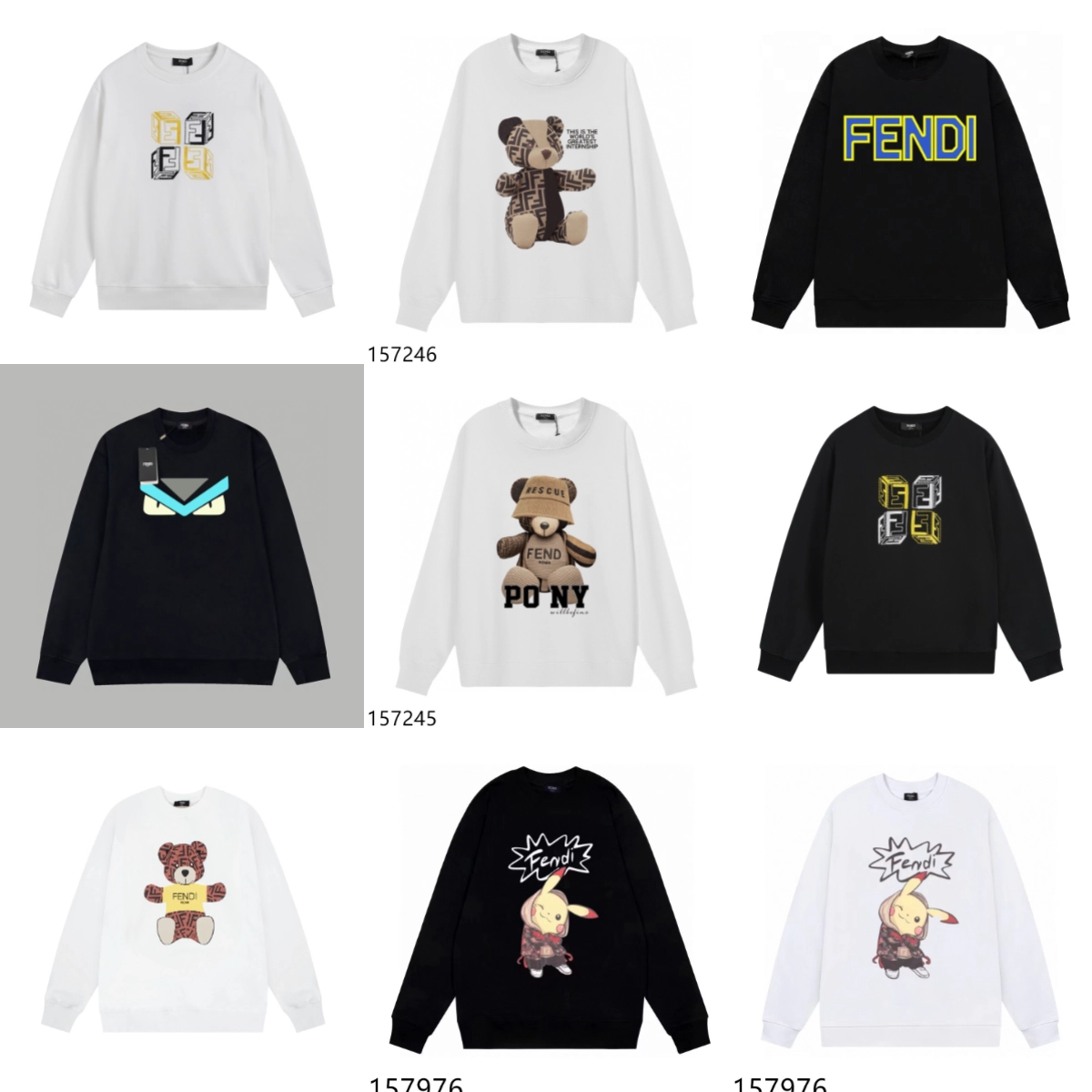 FENDI x Pok&eacute;mon Pikachu Graphic Sweatshirt Black