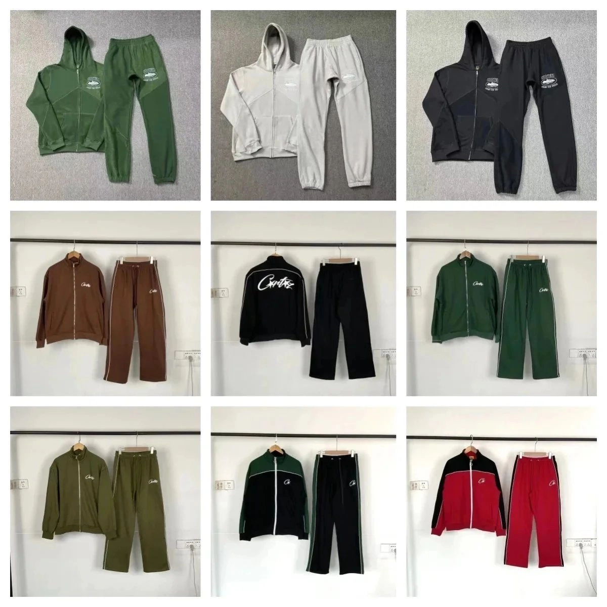 Corte Track Suit Set - Olive Green Zip-Up Hoodie & Joggers