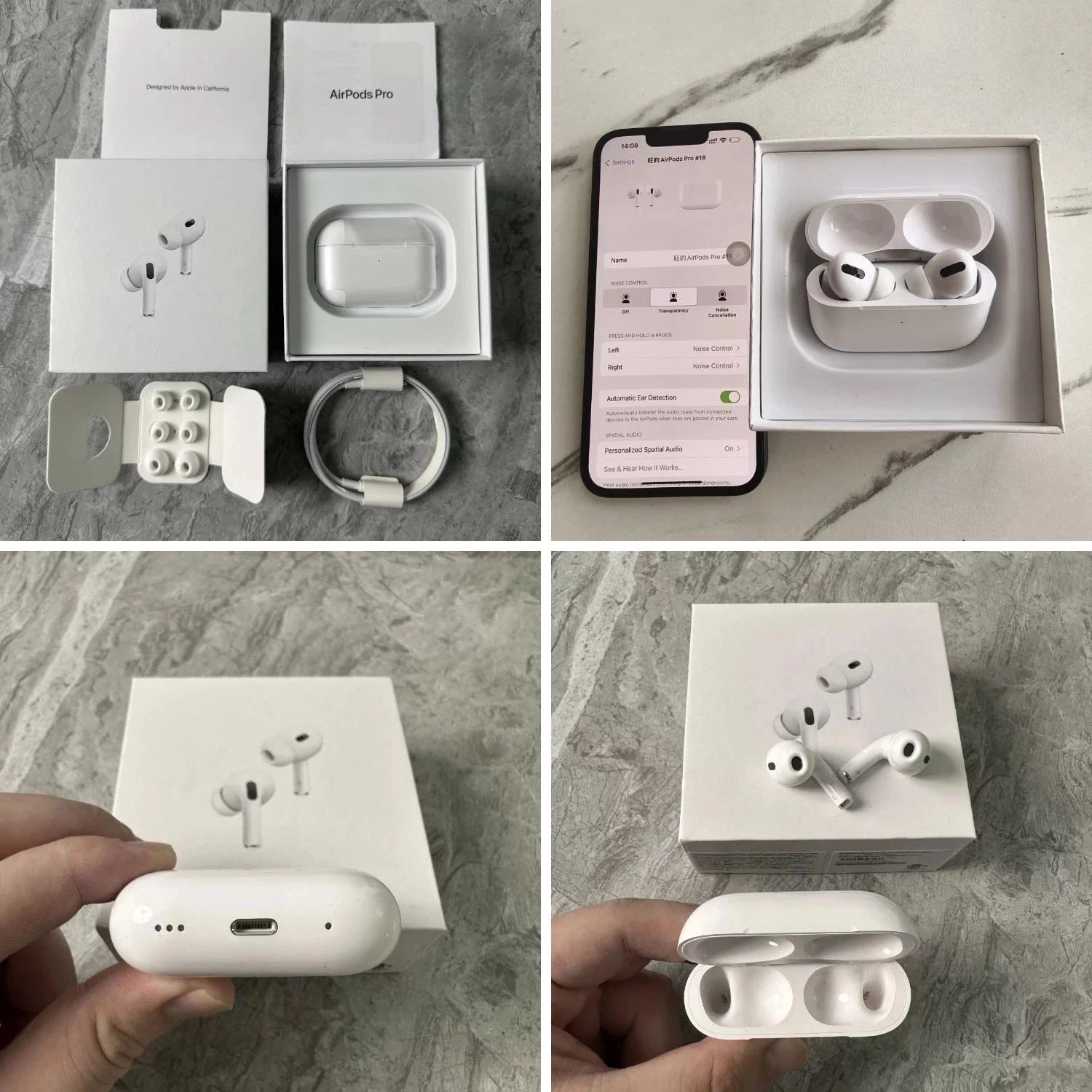 Apple AirPods Pro 2nd Generation White Wireless Earbuds with USB-C Charging Case