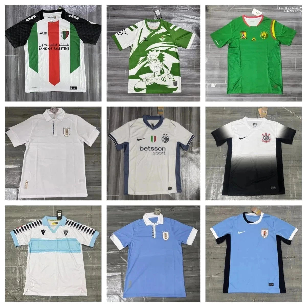 Capelli Palestine National Team Home Jersey Green-White-Red Stripes
