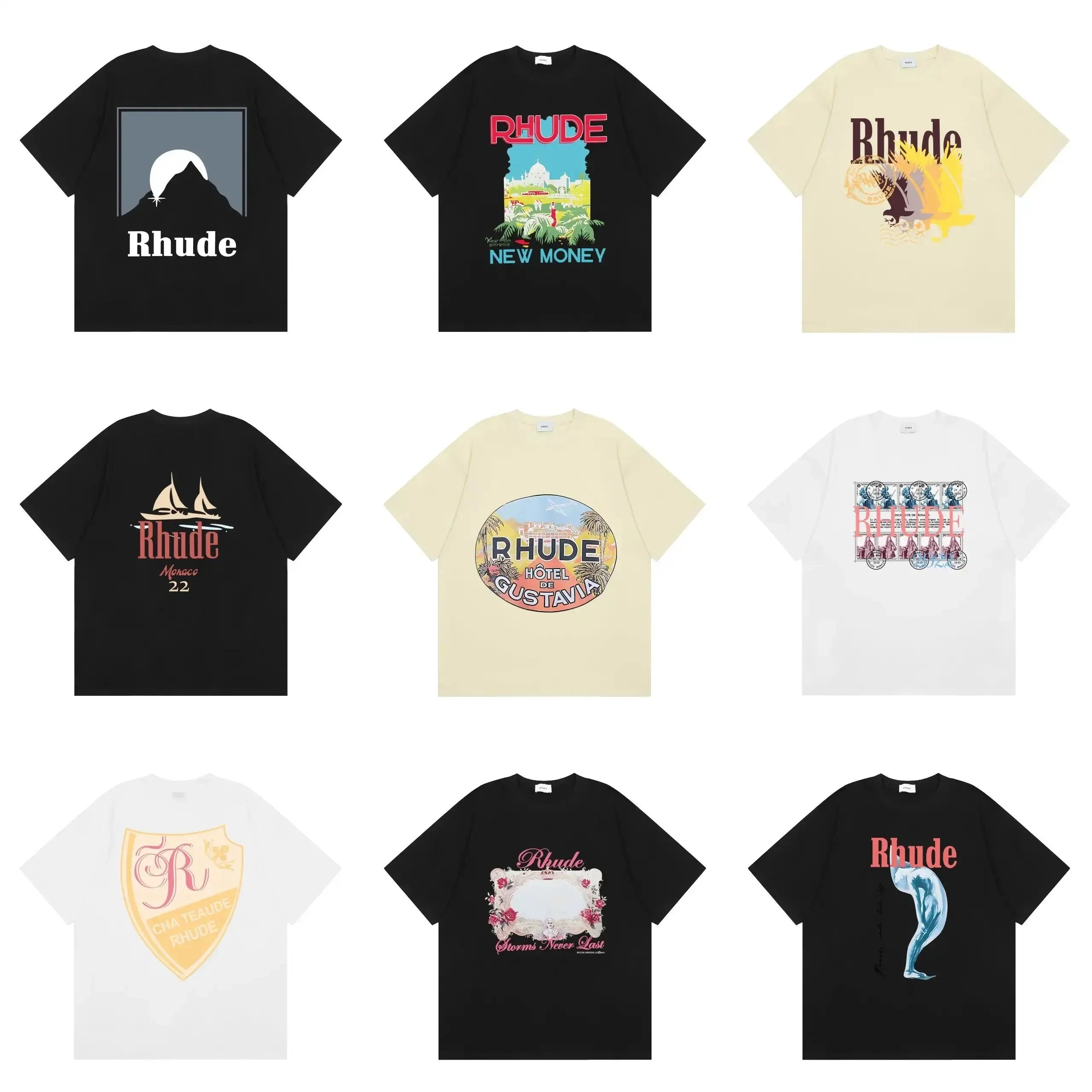 Rhude Mountain Moon Graphic T-Shirt Black