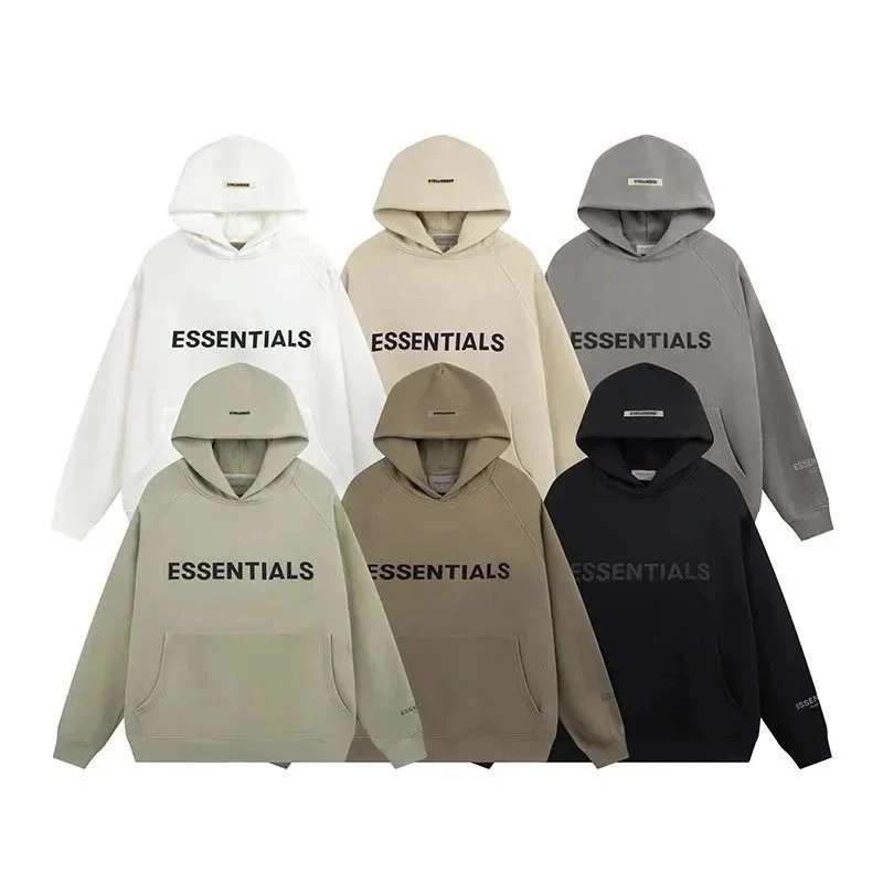 Essentials Drop Shoulder Hoodie with Bold Logo Print