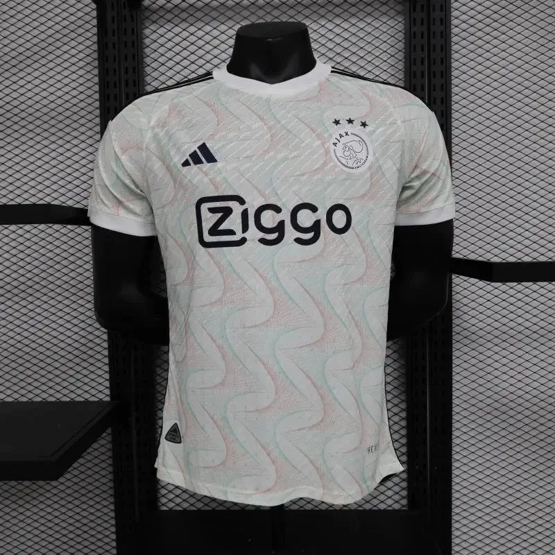 Adidas Ajax 2024-25 Away Jersey - White Wavy Pattern