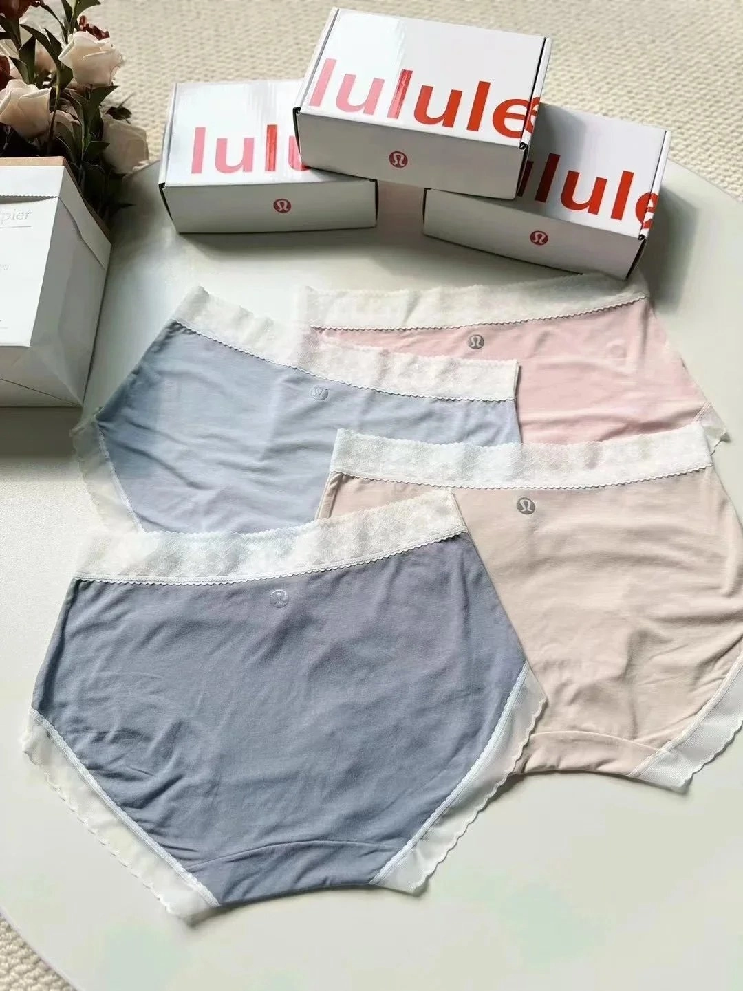 lululemon Align Soft High-Waisted Underwear in Grey Pink