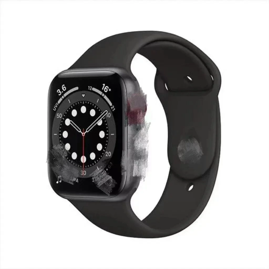 Apple Watch Series 6 Black Aluminum Case with Black Sport Band