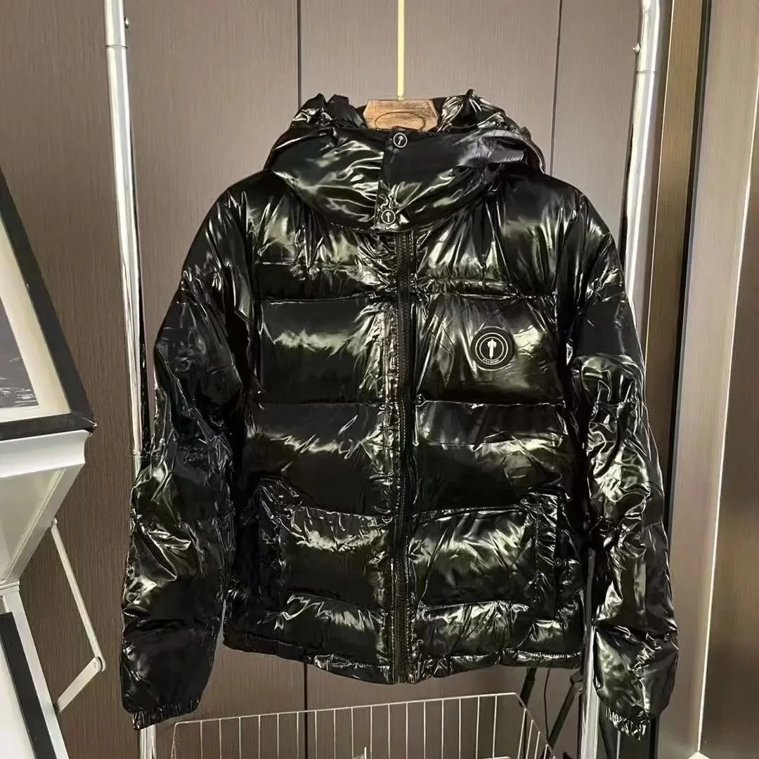 Moncler Genius Black Glossy Hooded Puffer Jacket