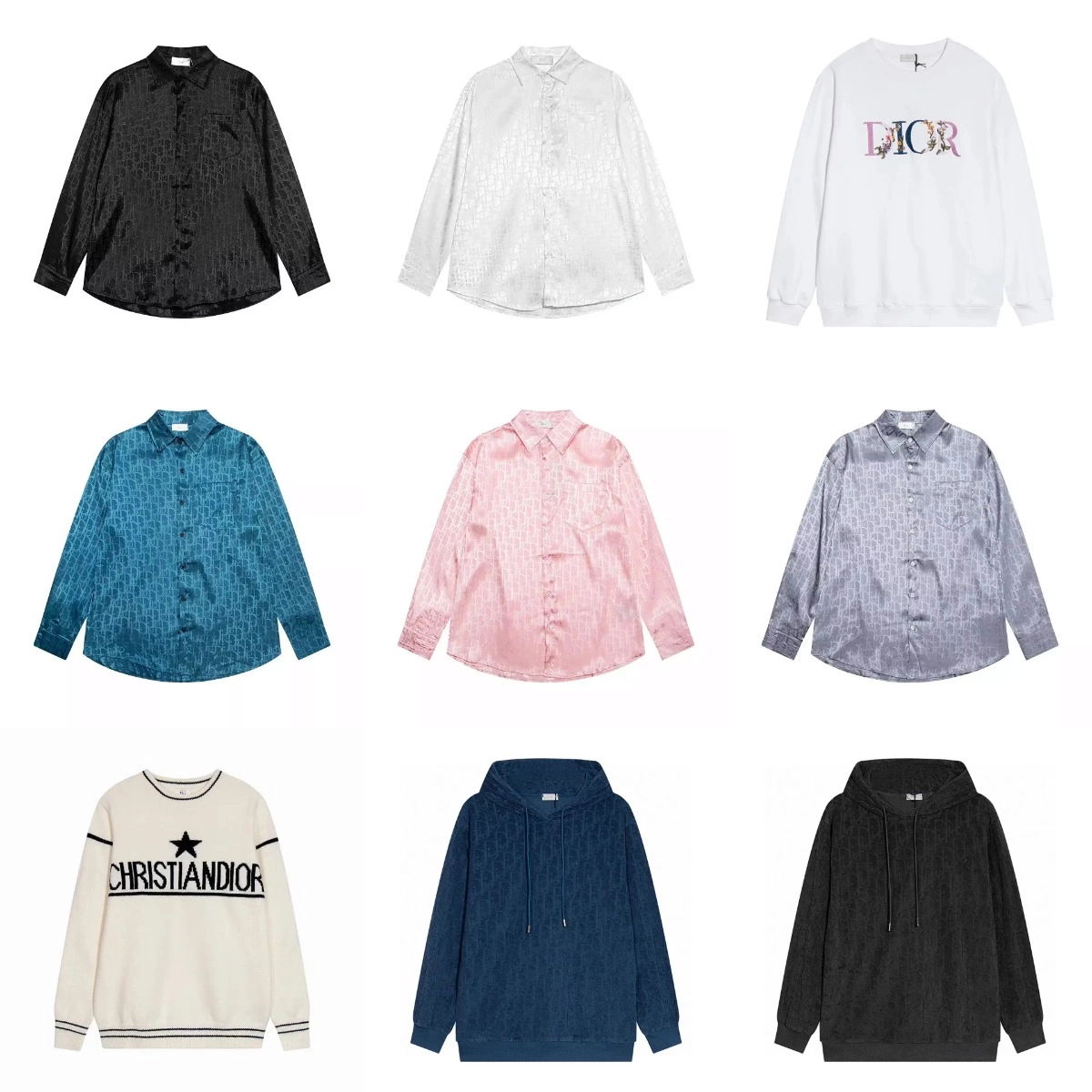 Dior Oblique Jacquard Satin Shirt - Black Signature Pattern