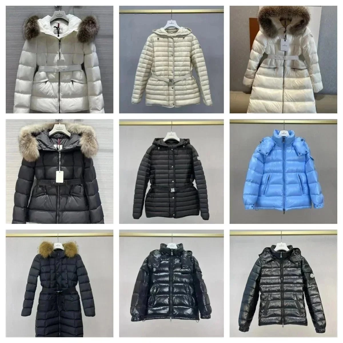 Moncler Genius 70s Down Jacket with Fur Trim - White